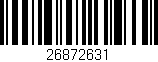 Código de barras (EAN, GTIN, SKU, ISBN): '26872631'