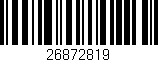 Código de barras (EAN, GTIN, SKU, ISBN): '26872819'