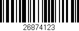 Código de barras (EAN, GTIN, SKU, ISBN): '26874123'