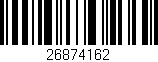 Código de barras (EAN, GTIN, SKU, ISBN): '26874162'