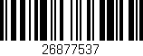 Código de barras (EAN, GTIN, SKU, ISBN): '26877537'