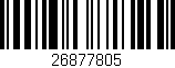Código de barras (EAN, GTIN, SKU, ISBN): '26877805'