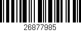 Código de barras (EAN, GTIN, SKU, ISBN): '26877985'