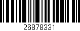 Código de barras (EAN, GTIN, SKU, ISBN): '26878331'