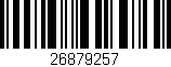 Código de barras (EAN, GTIN, SKU, ISBN): '26879257'