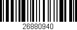 Código de barras (EAN, GTIN, SKU, ISBN): '26880940'