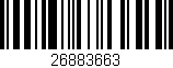 Código de barras (EAN, GTIN, SKU, ISBN): '26883663'