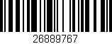 Código de barras (EAN, GTIN, SKU, ISBN): '26889767'
