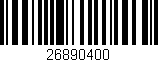 Código de barras (EAN, GTIN, SKU, ISBN): '26890400'