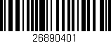Código de barras (EAN, GTIN, SKU, ISBN): '26890401'