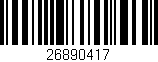 Código de barras (EAN, GTIN, SKU, ISBN): '26890417'