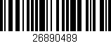 Código de barras (EAN, GTIN, SKU, ISBN): '26890489'