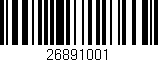 Código de barras (EAN, GTIN, SKU, ISBN): '26891001'