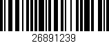 Código de barras (EAN, GTIN, SKU, ISBN): '26891239'