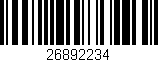 Código de barras (EAN, GTIN, SKU, ISBN): '26892234'