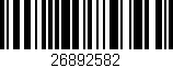 Código de barras (EAN, GTIN, SKU, ISBN): '26892582'