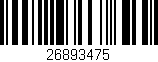Código de barras (EAN, GTIN, SKU, ISBN): '26893475'