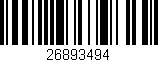 Código de barras (EAN, GTIN, SKU, ISBN): '26893494'