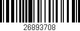 Código de barras (EAN, GTIN, SKU, ISBN): '26893708'