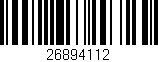 Código de barras (EAN, GTIN, SKU, ISBN): '26894112'