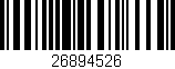 Código de barras (EAN, GTIN, SKU, ISBN): '26894526'