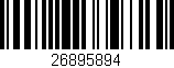 Código de barras (EAN, GTIN, SKU, ISBN): '26895894'