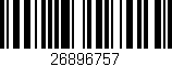 Código de barras (EAN, GTIN, SKU, ISBN): '26896757'