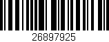Código de barras (EAN, GTIN, SKU, ISBN): '26897925'