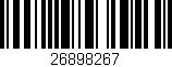 Código de barras (EAN, GTIN, SKU, ISBN): '26898267'