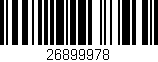 Código de barras (EAN, GTIN, SKU, ISBN): '26899978'
