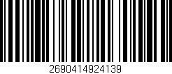 Código de barras (EAN, GTIN, SKU, ISBN): '2690414924139'