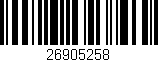 Código de barras (EAN, GTIN, SKU, ISBN): '26905258'