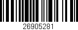 Código de barras (EAN, GTIN, SKU, ISBN): '26905281'