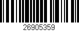 Código de barras (EAN, GTIN, SKU, ISBN): '26905359'