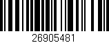 Código de barras (EAN, GTIN, SKU, ISBN): '26905481'