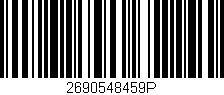 Código de barras (EAN, GTIN, SKU, ISBN): '2690548459P'