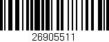 Código de barras (EAN, GTIN, SKU, ISBN): '26905511'