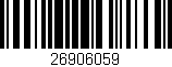 Código de barras (EAN, GTIN, SKU, ISBN): '26906059'