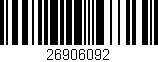 Código de barras (EAN, GTIN, SKU, ISBN): '26906092'