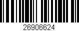 Código de barras (EAN, GTIN, SKU, ISBN): '26906624'
