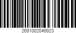 Código de barras (EAN, GTIN, SKU, ISBN): '2691002048923'