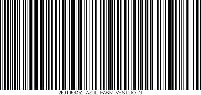 Código de barras (EAN, GTIN, SKU, ISBN): '2691058452_AZUL_FARM_VESTIDO_G'