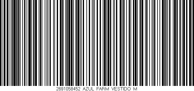 Código de barras (EAN, GTIN, SKU, ISBN): '2691058452_AZUL_FARM_VESTIDO_M'
