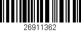Código de barras (EAN, GTIN, SKU, ISBN): '26911362'