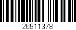Código de barras (EAN, GTIN, SKU, ISBN): '26911378'