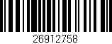 Código de barras (EAN, GTIN, SKU, ISBN): '26912758'