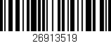 Código de barras (EAN, GTIN, SKU, ISBN): '26913519'