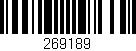 Código de barras (EAN, GTIN, SKU, ISBN): '269189'