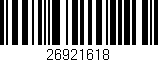Código de barras (EAN, GTIN, SKU, ISBN): '26921618'