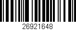 Código de barras (EAN, GTIN, SKU, ISBN): '26921648'